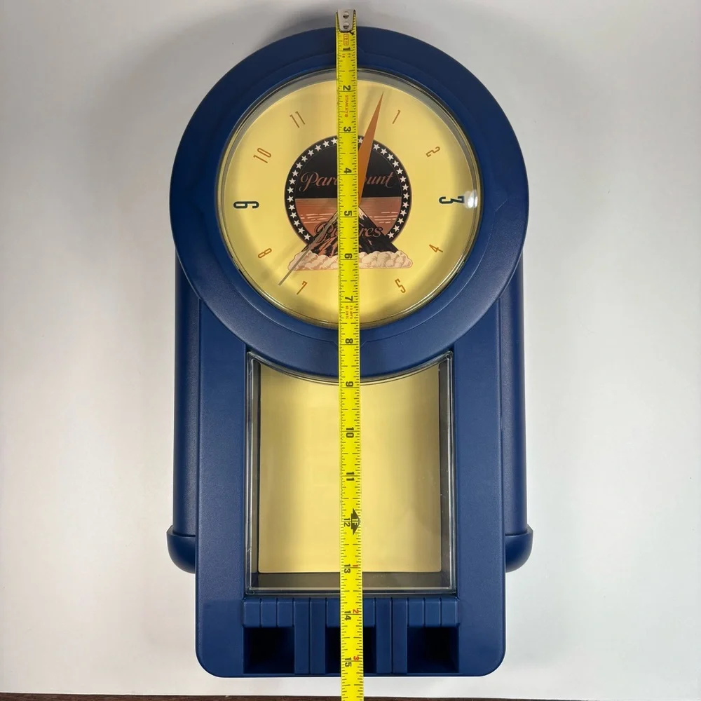 Vtg Paramount Pictures Wall Clock 1994‎ Blue Yellow Plastic Works